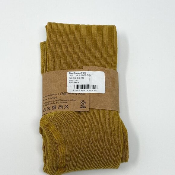 The Simple Folk The Ribbed Tight. Ochre. 2-4 Year. New With Tags - Picture 4 of 8